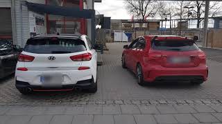 Hyundai I30 N vs Mercedes A45 AMG  Sound Battle [upl. by Griffy]