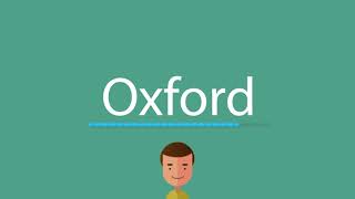 Oxford pronunciation [upl. by Estell]