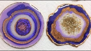 38 5 Ways to Create Geode Resin Coasters on a Budget [upl. by Kamat]