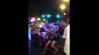 Drunk redneck girl falls over bike [upl. by Nnairac]