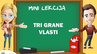 SŠ Mini lekcija  Tri grane vlasti [upl. by Trammel]