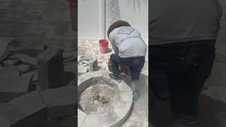 New Old Chicago And Travertine Patio Installation backyard southflorida [upl. by Acim899]