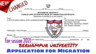 Berhampur University apply for Migration Certificate Berhampur University Certificate Dj nath [upl. by Atnamas]