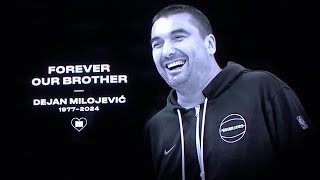 Warriors Tribute to Late Assistant Coach Dejan Milojević [upl. by Eldoree522]