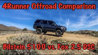 4Runner Suspension  Bilstein 5100 Vs Fox 25 DSC  Part 2 Offroad [upl. by Franciskus]