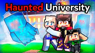 Sneaking into a HAUNTED UNIVERSITY in Minecraft [upl. by Silrak33]