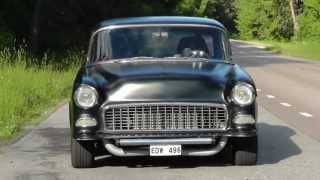 Chevrolet Bel Air 1955 dubbel turbo [upl. by Lemay]