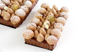 Tarta Brownie con Cremoso de Chocolate y Choux de Vainilla [upl. by Bainter]