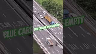 Blue carrier truck empty vlog highway truck everyone highlight car road shortvideo shorts [upl. by Oinoitna551]