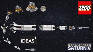 LEGO Instructions  NASA Apollo Saturn V  92176 LEGO IDEAS  Detailed lego review  2020 [upl. by Meghann569]