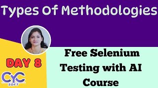 Types Of Methodologies Software Testing Training Marathahalli Testing course in Bangalore CYCSOFT [upl. by Guadalupe]