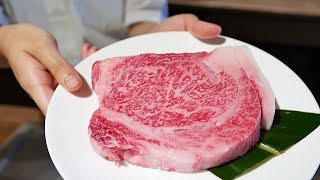 200 PRIME KOBE BEEF JAPANESE TEPPANYAKI Sirloin Steak Japan [upl. by Pitchford484]