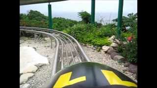 Cool Runnings Jamaican Bobsled Ride at Mystic Mountain Rainforest Adventures [upl. by Royall]