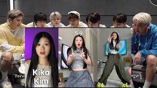 BTS REACTION Kika Kim XO Team Tik Tok Top [upl. by Fleta]