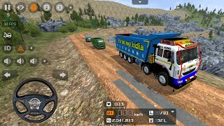 Tata dumpar truck 4925c driving  Dump Truck Driving in bussid  Offroad 500 Dump truck Driving [upl. by Merat606]