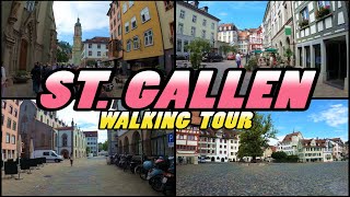 ST GALLEN Walking Tour  Switzerland 4k [upl. by Ahsinot515]