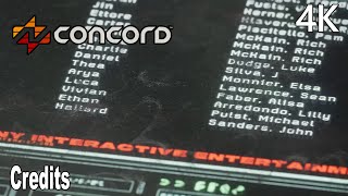 Concord Credits 4K [upl. by Nastassia124]