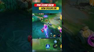 Legend know how cyclops DIE freefire funny mobilelegends mlbb shortsfeed [upl. by Woolcott]