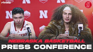 Nebraska Basketball Keisei Tominaga amp Josiah Allick press conference after win over Rutgers [upl. by Prentice]