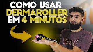 COMO USAR DERMAROLLER 025MM  EM 4 MINUTOS  BARBA PRETA [upl. by Acinhoj]