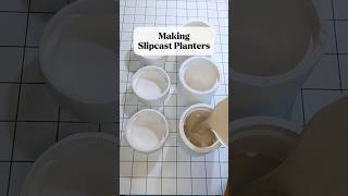 Making Slipcast Planters ceramics shorts slipcasting [upl. by Myrilla]