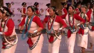 Nyishi women dancers from Arunachal Pradesh perform Rikham Pada dance [upl. by Citron]