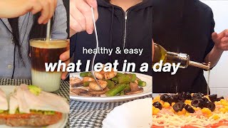 WHAT I EAT IN A DAY at home 🍳 healthy low calorie recipes  easy for students and busylazy ppl [upl. by Imik]