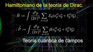 15 Teoría cuántica de campos Hamiltoniano y operador momento lineal de la teoría de Dirac libre [upl. by Neiv]