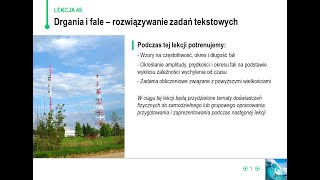 Fizyka  klasa 8  Drgania i fale rozwiązywanie zadań tekstowych [upl. by Hutner852]