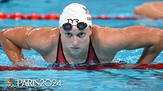 Katie Ledecky eyeing NINTH gold medal after strong 800m freestyle heat  Paris Olympics  NBC Sports [upl. by Iaj]