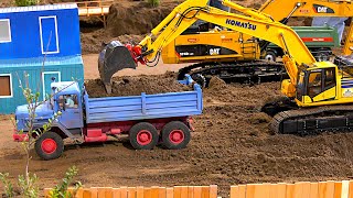 RC Construction Site Vehicles RC Excavators Dump Trucks Dozer Digger Faszination Modellbau 2023 [upl. by Isiahi]