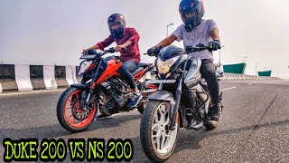 NS 200 bs6 vs DUKE 200 bs6  Drag Race  Top End Test  Close Calls [upl. by Arthur]