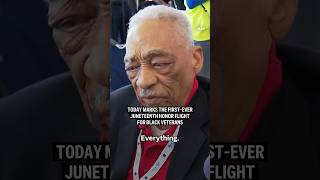 Today marks the firstever Juneteenth honor flight for Black veterans [upl. by Onairotciv]