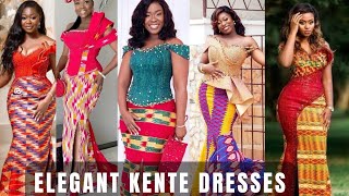 2024 Latest Traditional Kente Styles for EngagementsCute Kente Dress Styles for Elegant Ladies [upl. by Gschu]