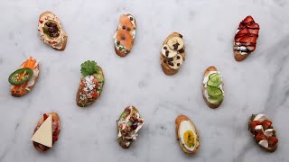 Crostini 11 Ways For Your Next Party • Tasty [upl. by Tesil803]