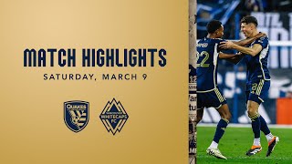 HIGHLIGHTS  San Jose Earthquakes vs Vancouver Whitecaps FC  March 9 2024 [upl. by Aicekat]