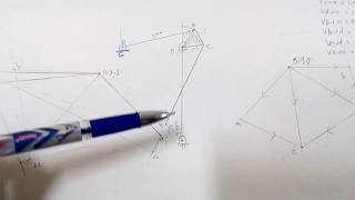 velocity and acceleration diagram  solved numerical problem graphical method  four bar mechanism [upl. by Vanessa]