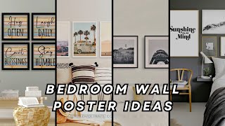 Bedroom Wall Poster Ideas  Bedroom posters [upl. by Booma]