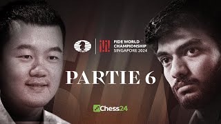 6 Partie der FIDEWELTMEISTERSCHAFT  Ding Liren vs Gukesh Dommaraju [upl. by Tore498]