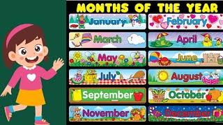 Months of the Year12 Months of the Year Learn months name English VocabularyThesingingwalrus [upl. by Ylim]