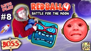 Chase amp Dad play REDBALL 4 Battle for the Moon BOSS BATTLE Levels 56  60 Part 8 Gameplay [upl. by Etneciv996]