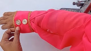 Beautiful Double Sleeve DesignSleeve Cutting amp Stitching TutorialAasteen Me Design Kaise Banayein [upl. by Ailisec]