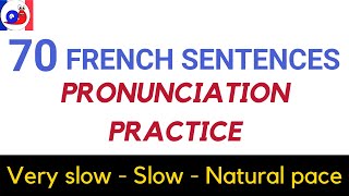 French pronunciation Easy phrases very slow slow natural pace [upl. by Yate105]