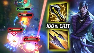 1300LP Aphelios  BREAKING Challenger with 100 CRIT BUILD  Engsub [upl. by Rento]