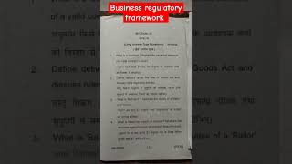 Business regulatory framework question paper sridev Suman university bcom 1st sem  202324 [upl. by Peh]