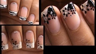 3 French Manicure Nail Art Designs  How to Do  superwowstyle [upl. by Tansy]