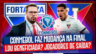 ❌ CONMEBOL CANCELA FAN FEST DA FINAL DA SULA 🤔 LDU BENEFICIADA 👀 JOGADORES DE SAÍDA DO FEC EM 24 [upl. by Eiliah573]