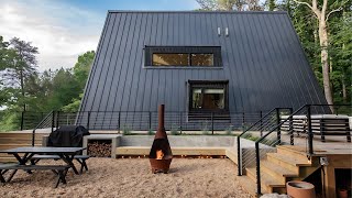 Explore the Modern Luxury AFrame Black Cabin [upl. by Godiva]