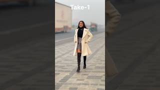 Day47365 l quotTake 1 Take 2 then boom💥 FinalResultquot snehuvlogs bts winterlook shorts new [upl. by Akerley]