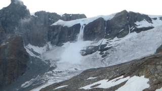 Seracs collapsing causing avalanche [upl. by Maya713]